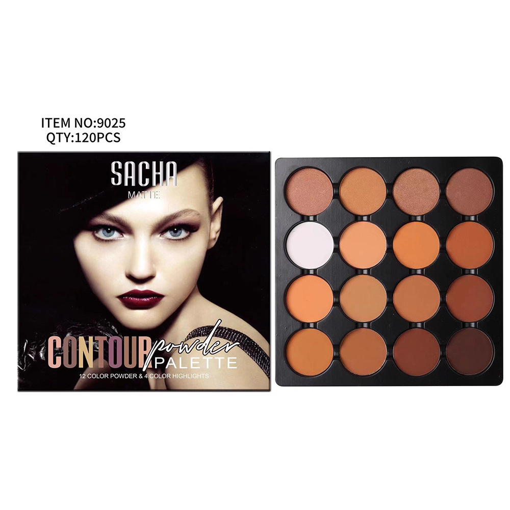 9,025 pieces for export [MICOLOR matte 16-color contouring plate, High disc, Side Shadow, Nose Shadow, Makeup Plate Application Scenario