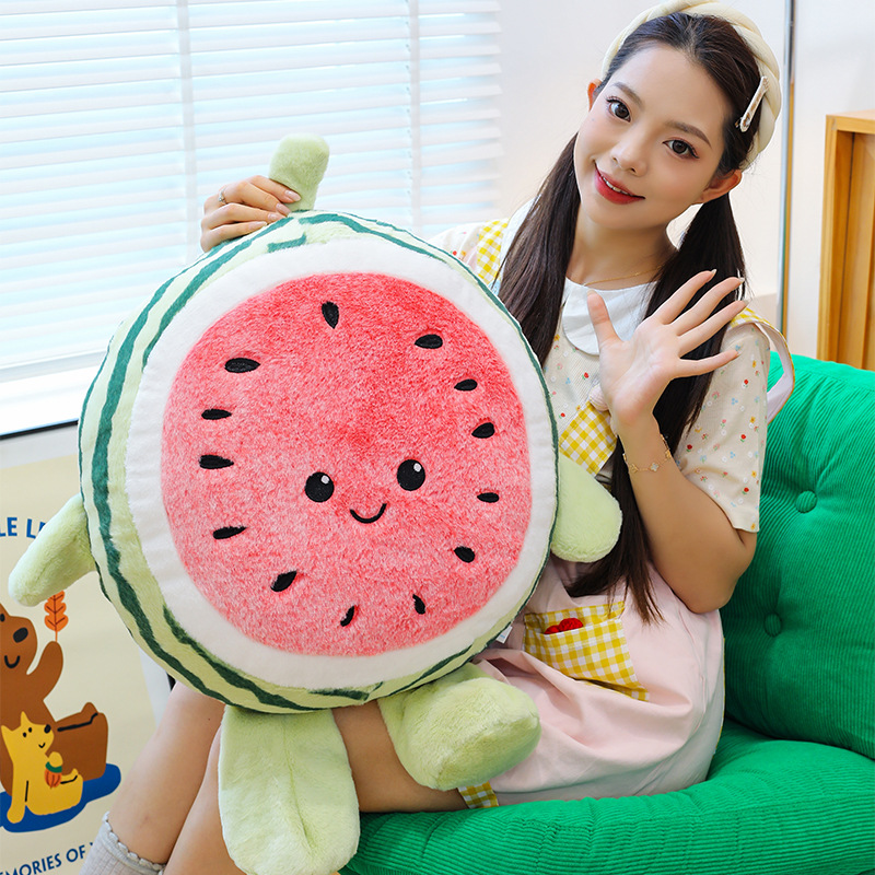 Douyin's summer Run Run Watermelon plush toy, a fruit pillow doll for girls' dormitory, a birthday gift Application Scenario
