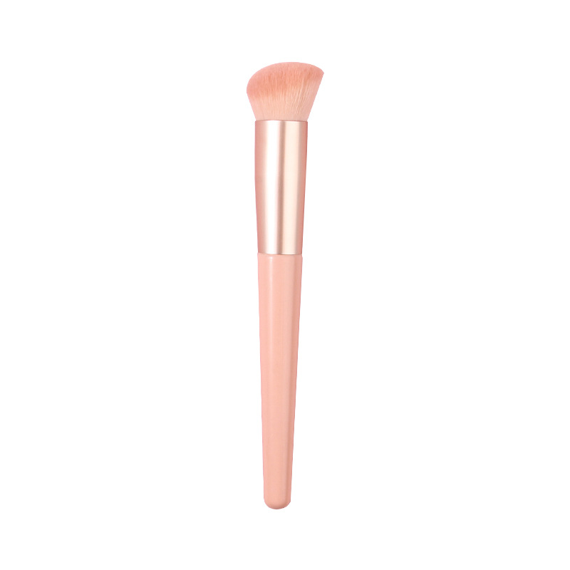 New 170 angled foundation brush, facial contactor brush, portable soft bristle makeup brush, high-gloss brightening blush brush Item Picture
