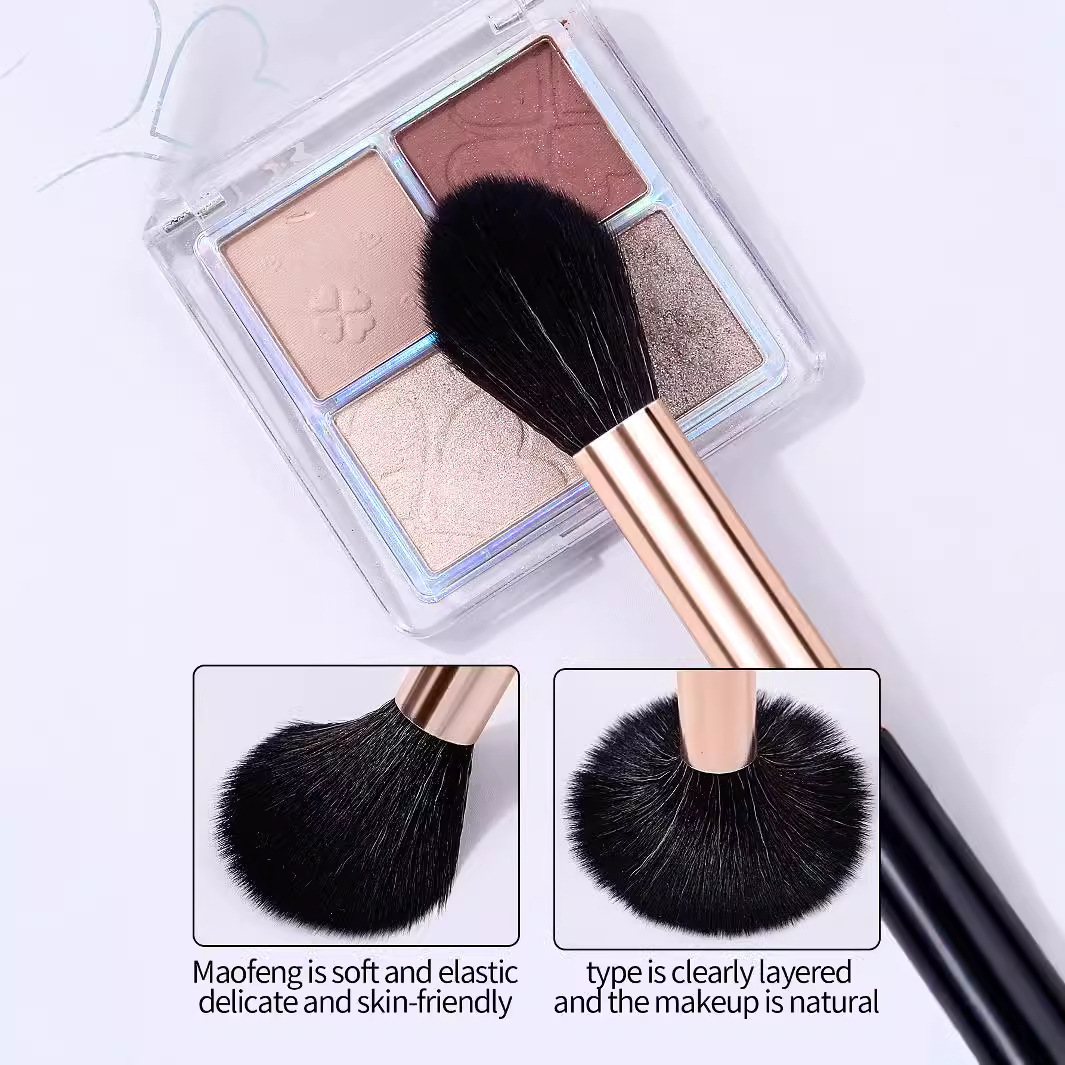 Mini makeup tools, loose powder blush brush, portable soft bristle facial flame makeup brush, continuous supply. Order quickly and send out details Picture
