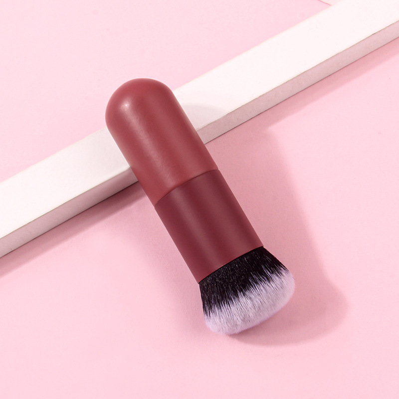 New single-piece portable foundation brush, small blush brush, individual packaging, multi-functional makeup brush manufacturer, wholesale in stock full figure