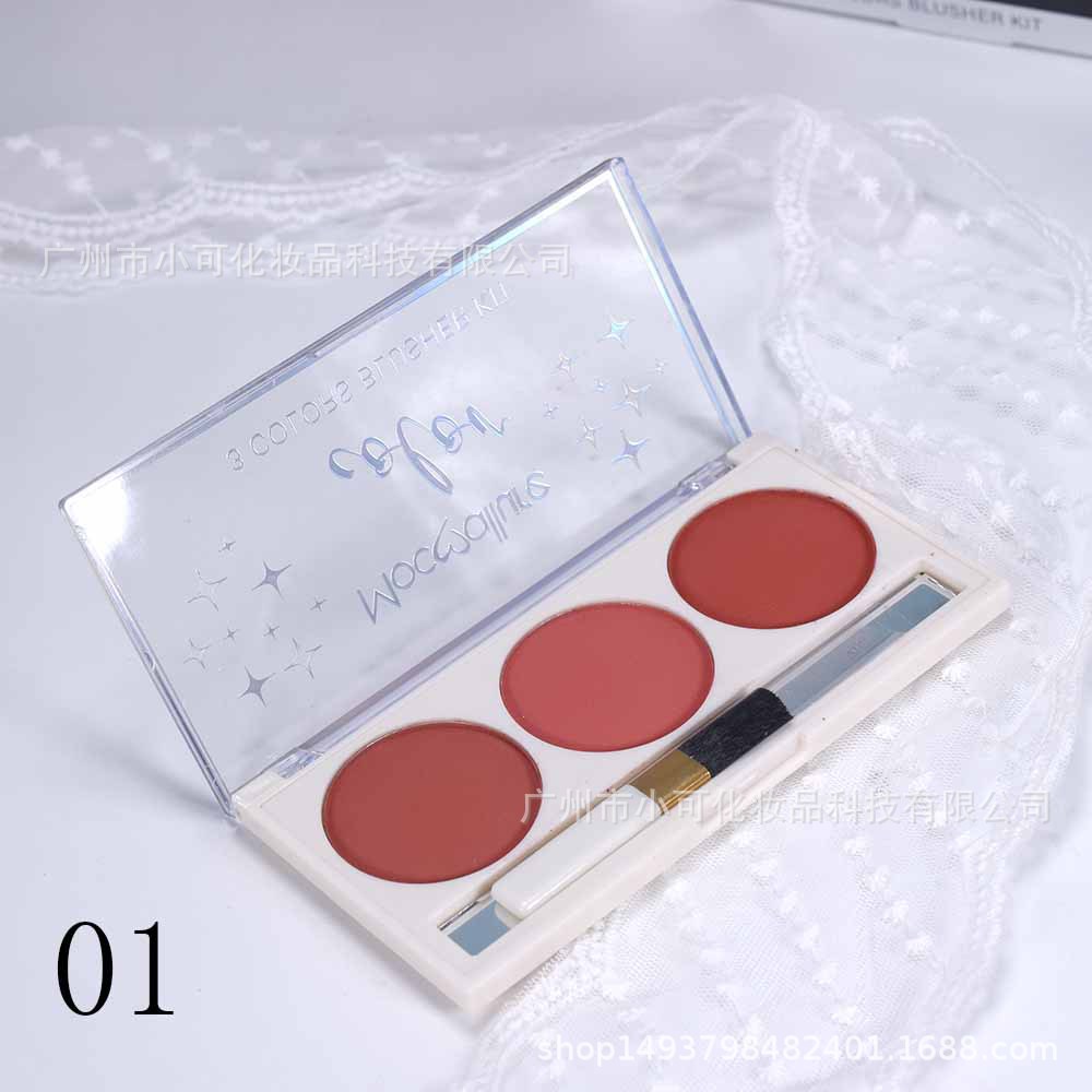 Export cross-border [MOCOALLURE] ES3635 three-color matte blush BLUSHER New Product wholesale Specification drawing
