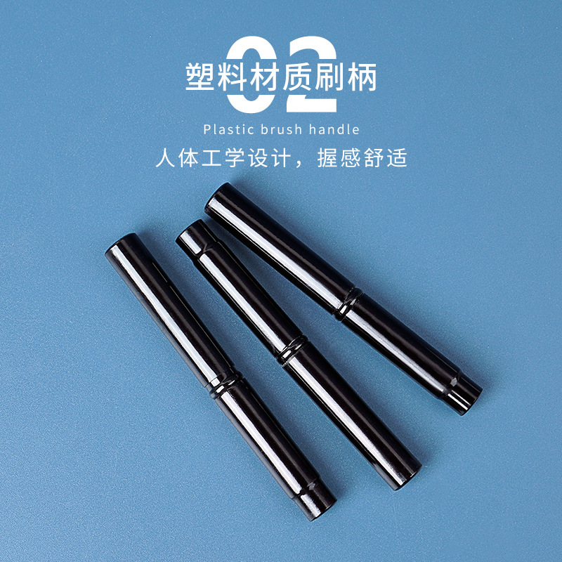 Single spiral eyebrow brush with cover, eyelash brush with short rod, mini portable makeup brush, beginner's beauty tools wholesale Specification drawing