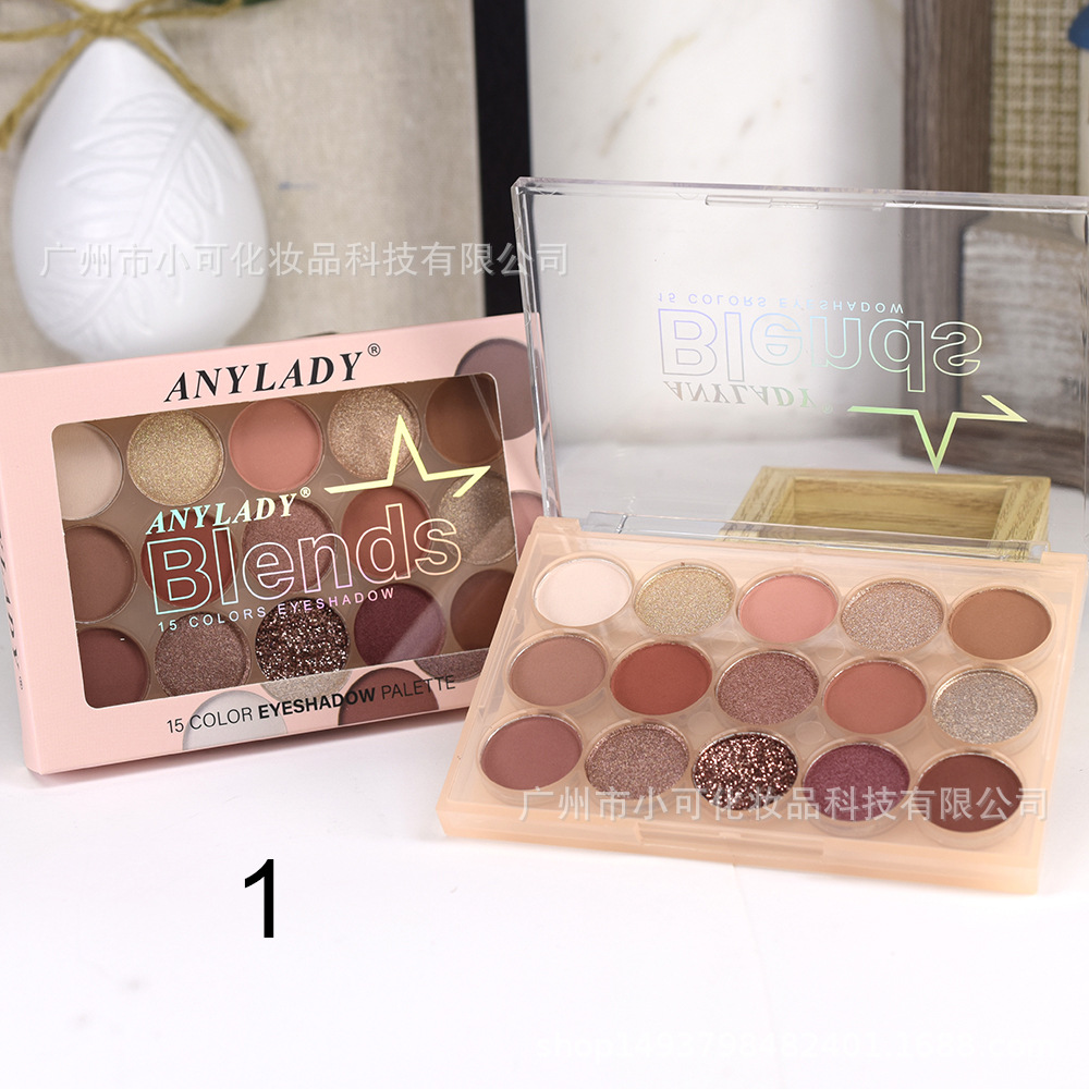 8396 New EYESHADOW Gold Powder for export ANYLADY Pearl Matte Makeup 15COLORS EYESHADOW details Picture