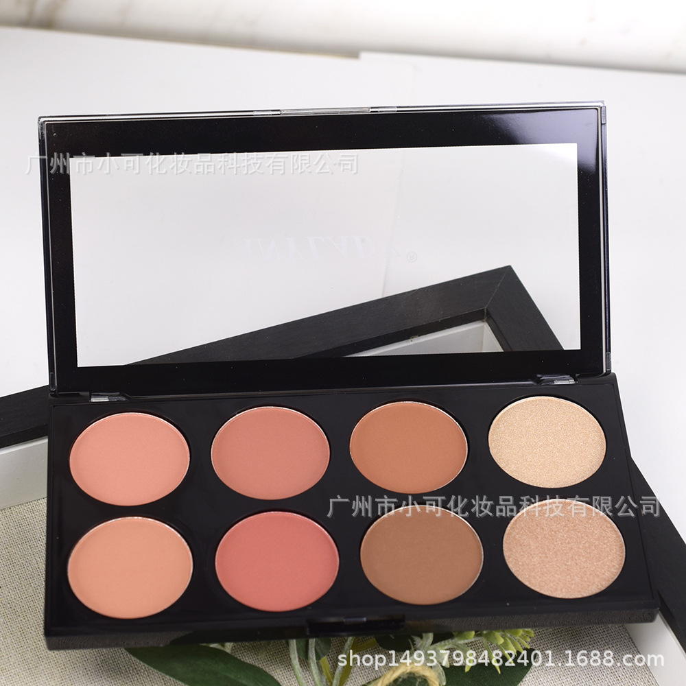 8426-01 New Eight-color Blush with highlight brightening [ANYLADY] Multi-color blusher palette Application Scenario