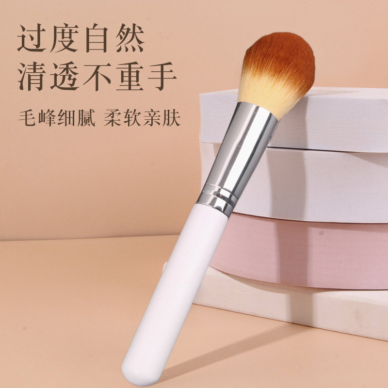 Wholesale of large-sized single loose brush, wood-handled artificial fiber honey brush, one-piece makeup brush, portable beauty tools Application Scenario