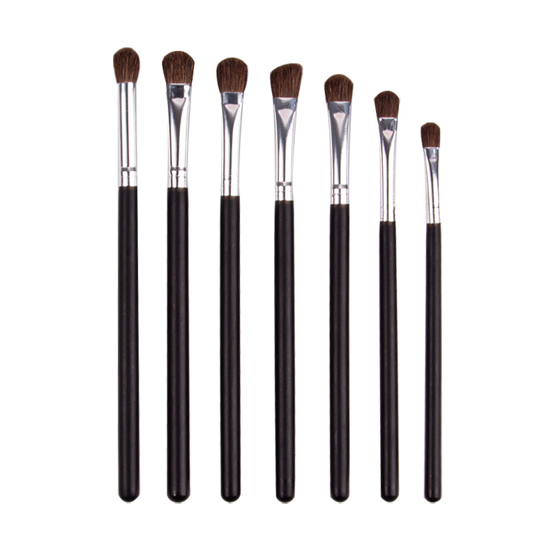 7-piece small horsehair complete makeup eyeshadow brush portable eye set brush makeup tool manufacturer's direct sale in stock Item Picture