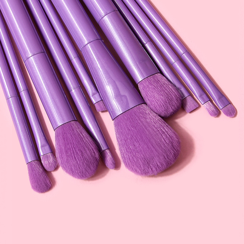 Purple Sweet Potato 10 makeup Brushes for beginners, portable travel set brushes, factory direct sales, soft bristle loose powder setting brushes, eyeshadow brushes Application Scenario