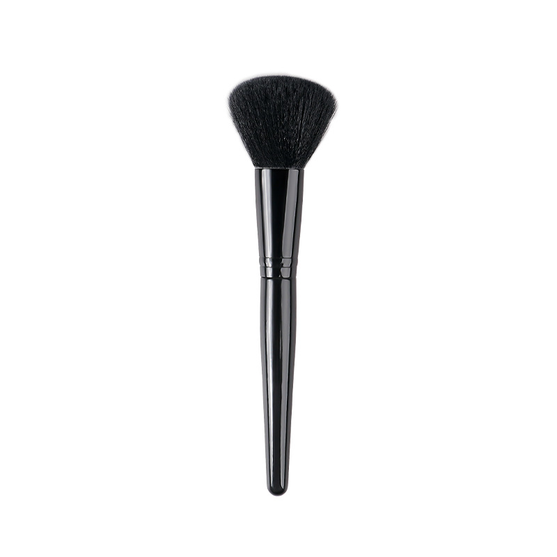 Single loose brush black bristle black handle makeup brush for beginners, portable setting honey brush, facial shadow brush, blush brush Item Picture