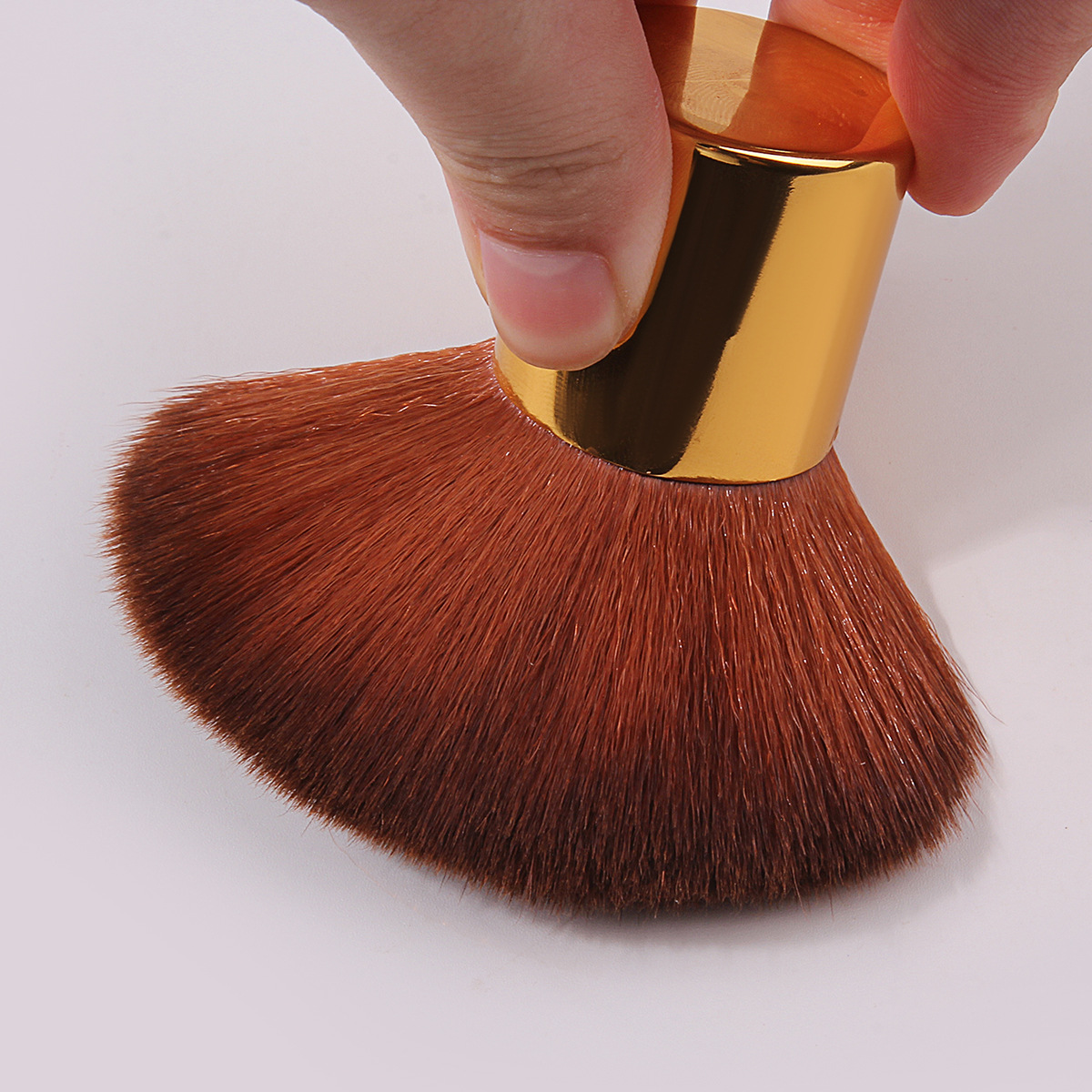 Cross-border best-selling kabuki makeup brushes, mushroom brushes, soft bristle blush brushes, countertop brushes, dust brushes, bottom round head brushes, multi-color brushes details Picture