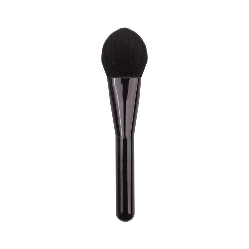 High-quality single-barrel blush brush, loose brush, all-black soft-bristled makeup brush, portable multi-functional makeup brush Item Picture