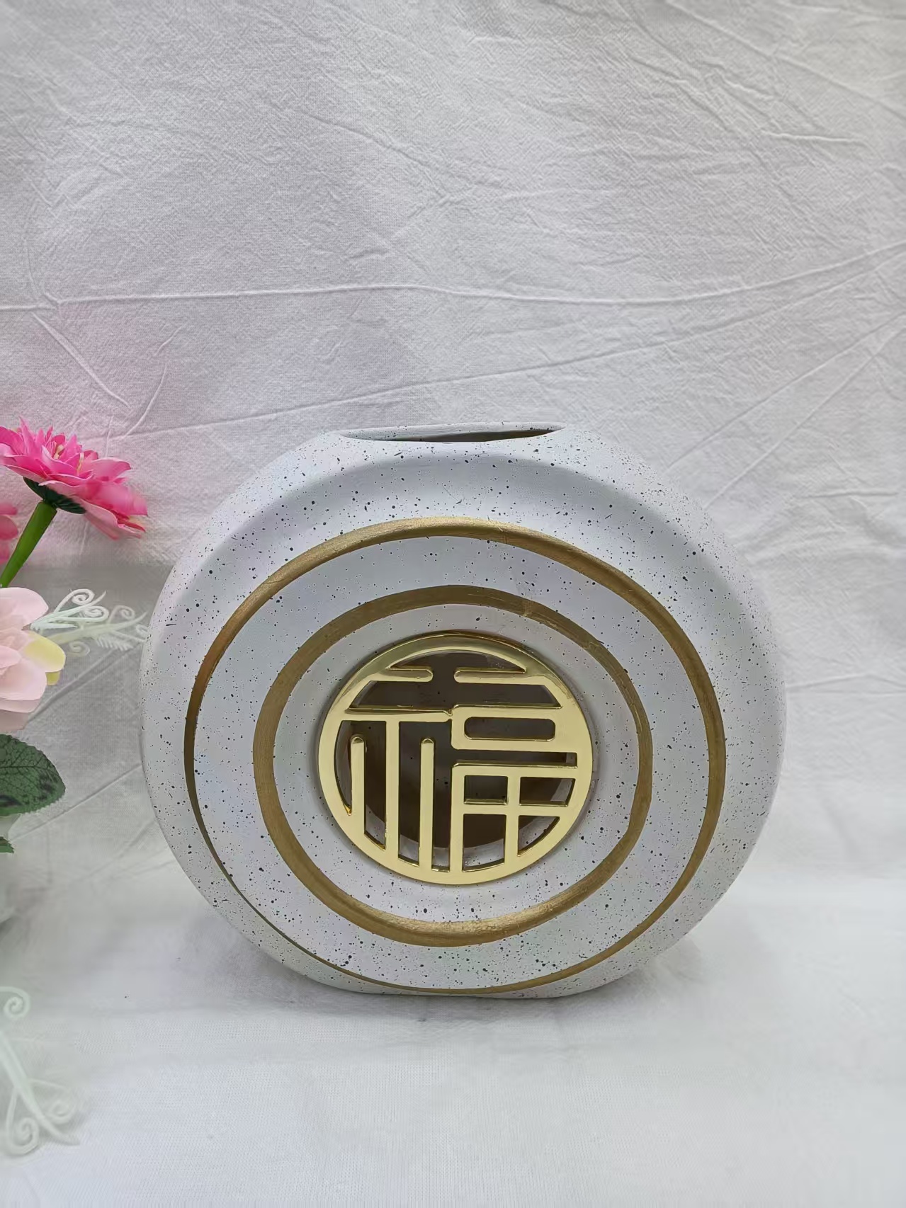 Ceramic craft ornaments, vases/Decorative ornaments, solid color and simple ceramic vases/craft vases, flower arrangement handicrafts