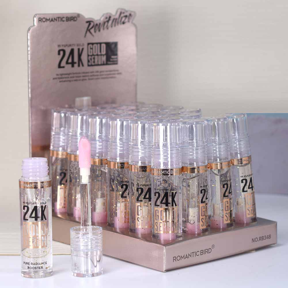 RB348 New ROMANTIC BIRD Gold Leaf Color-changing Moisturizing Lip Oil and Lip Gloss Magic lipoil full figure