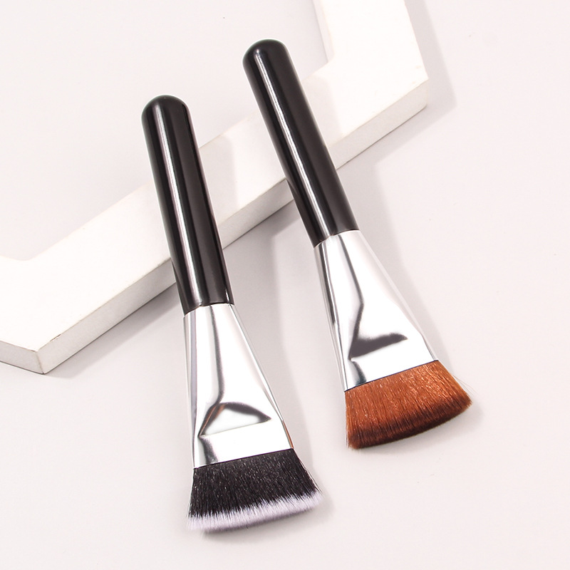 Single large-sized mask brush, portable flat-head contour brush, one-piece foundation brush, beginner's beauty tools wholesale details Picture