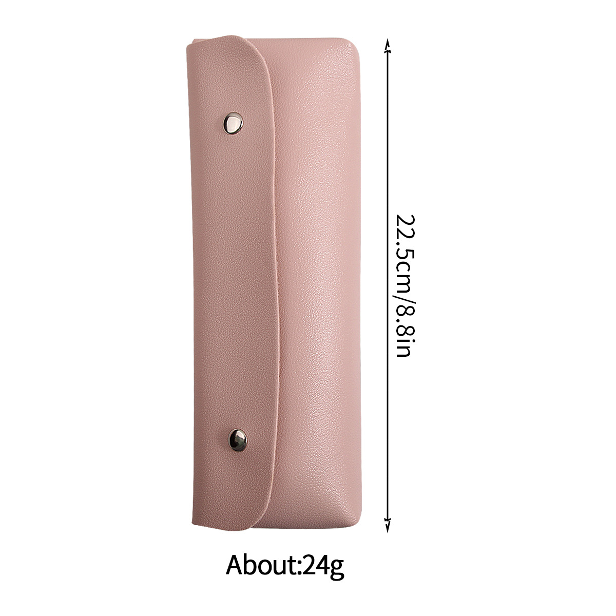 New large-capacity leather brush bag, metal snap bag, makeup tool storage, makeup brush storage, brush holder bag, pen case Item Picture