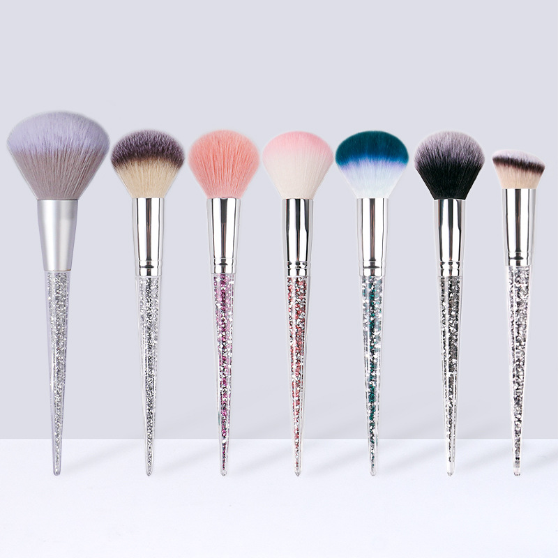 Large loose brush diamond handle makeup brush setting loose brush portable angled contoured brush soft bristle blush brush full figure