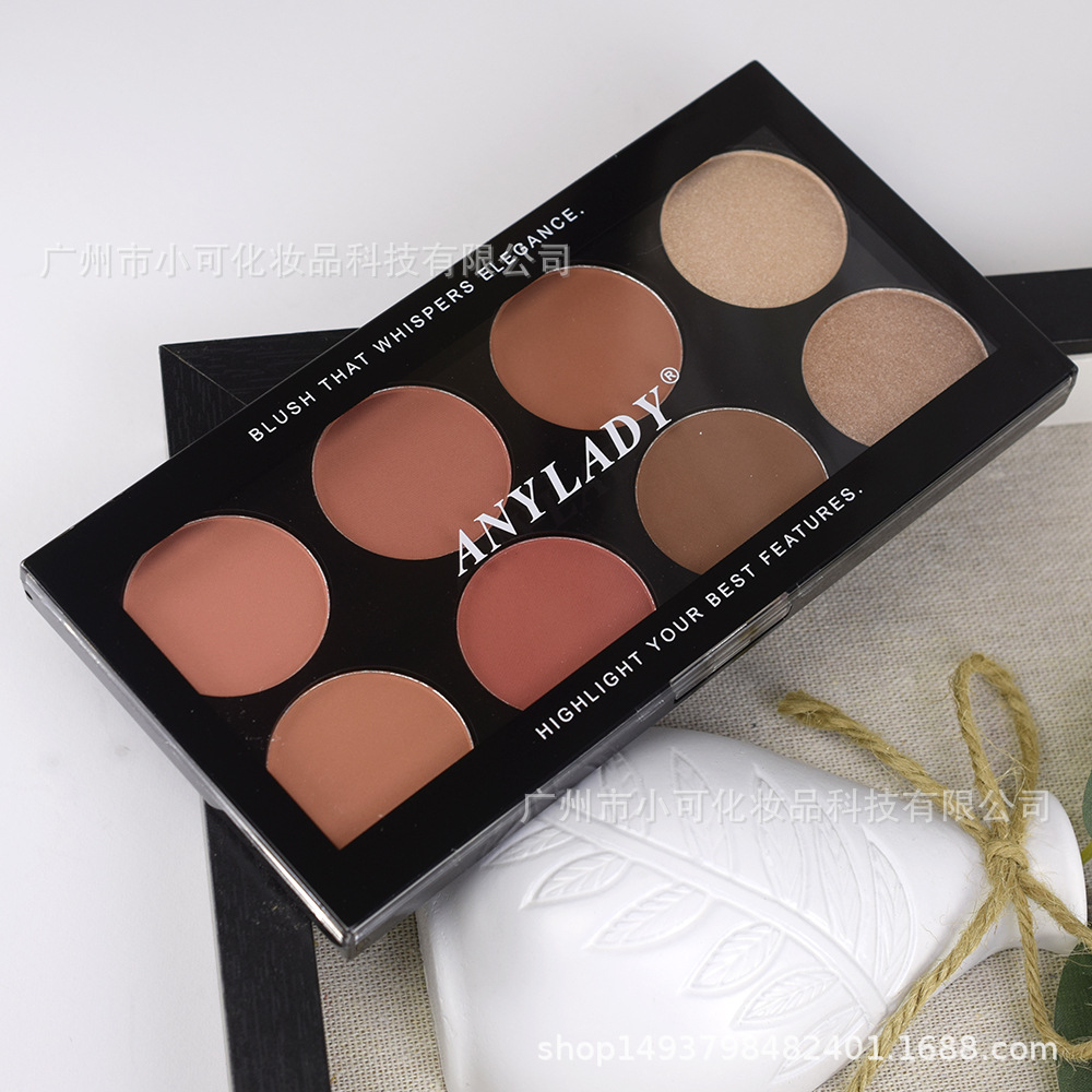 8426-01 New Eight-color Blush with highlight brightening [ANYLADY] Multi-color blusher palette Specification drawing