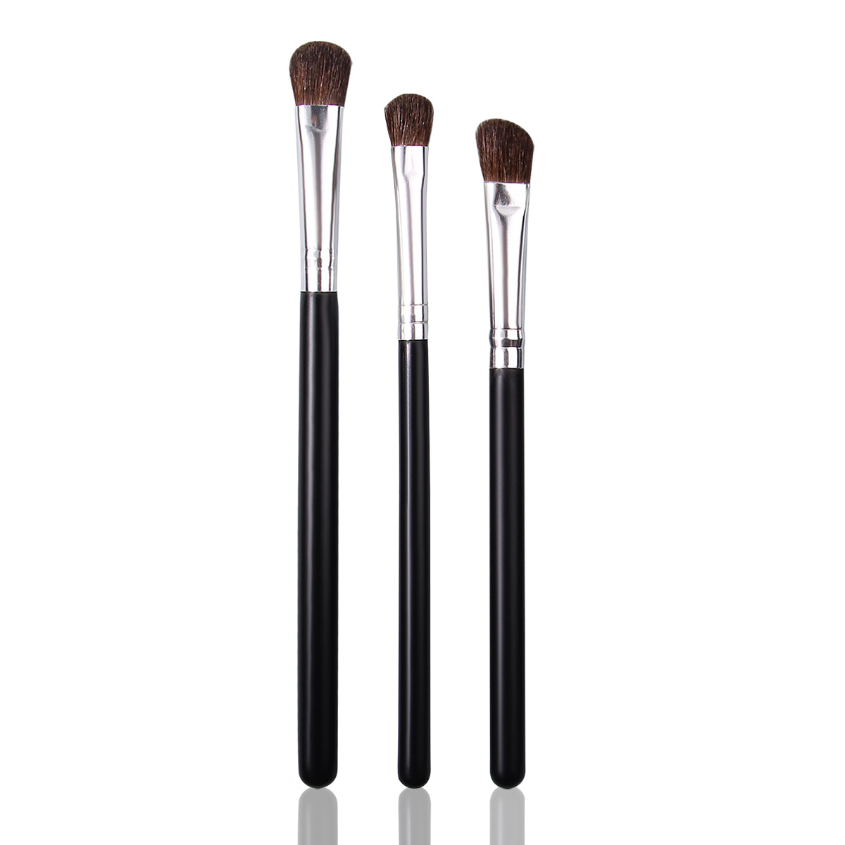 Selected horsehair eyeshadow brush set, strong soft bristle blending brush, detail brush, portable beginner's eye makeup tool Item Picture