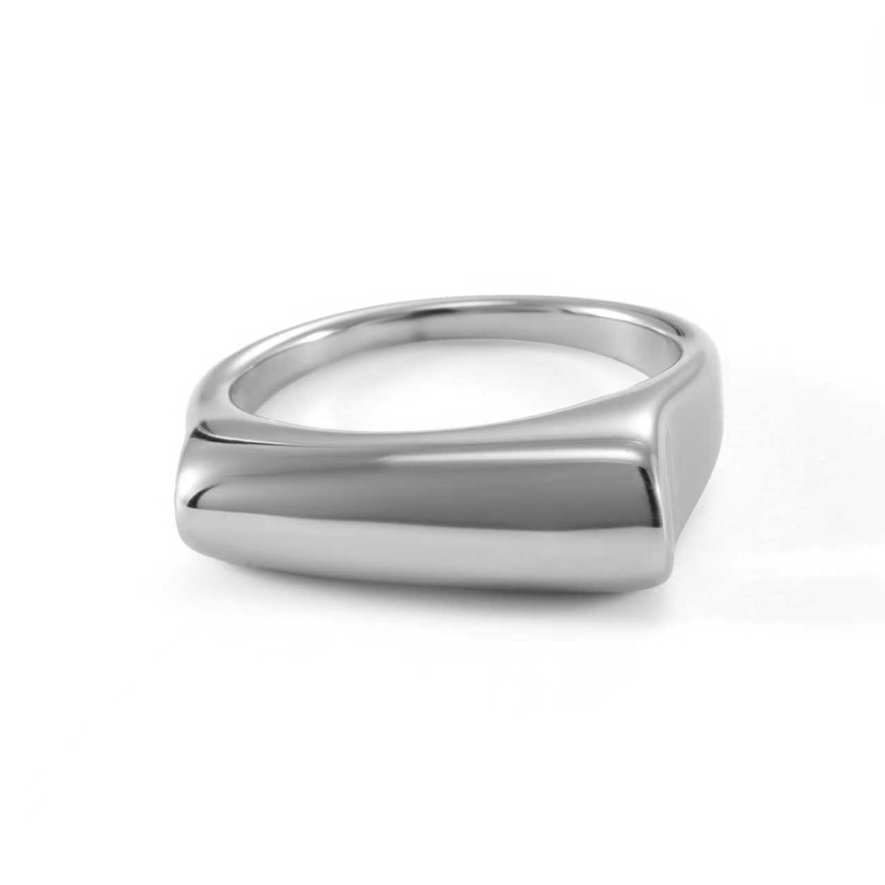 不锈钢铸造戒指 光面精工抛光闭口钛钢指环 欧美热销 男士朋克夸张戒指