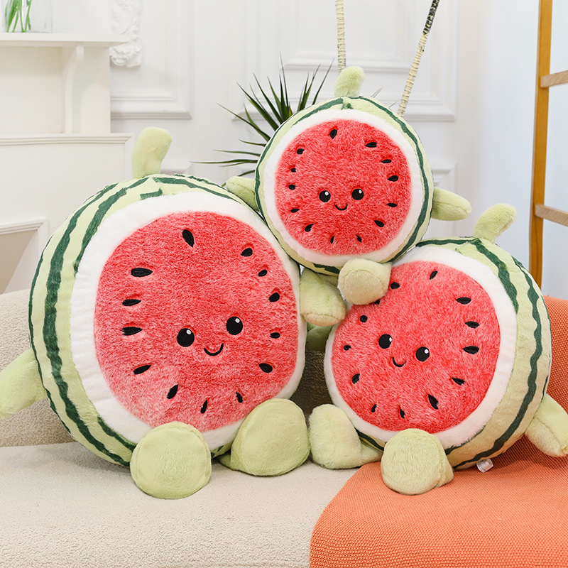 Douyin's summer Run Run Watermelon plush toy, a fruit pillow doll for girls' dormitory, a birthday gift full figure