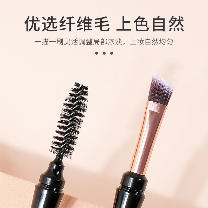 Single slanted eyebrow brush, double-headed spiral eyebrow brush, multi-functional makeup brush, beginner's beauty tools wholesale Application Scenario