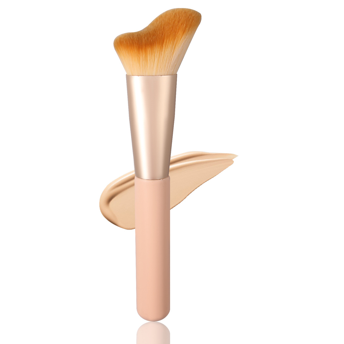 Single soft-bristled foundation brush, facial contactor brush, beginner makeup tools, blush brush, portable beauty tools wholesale full figure