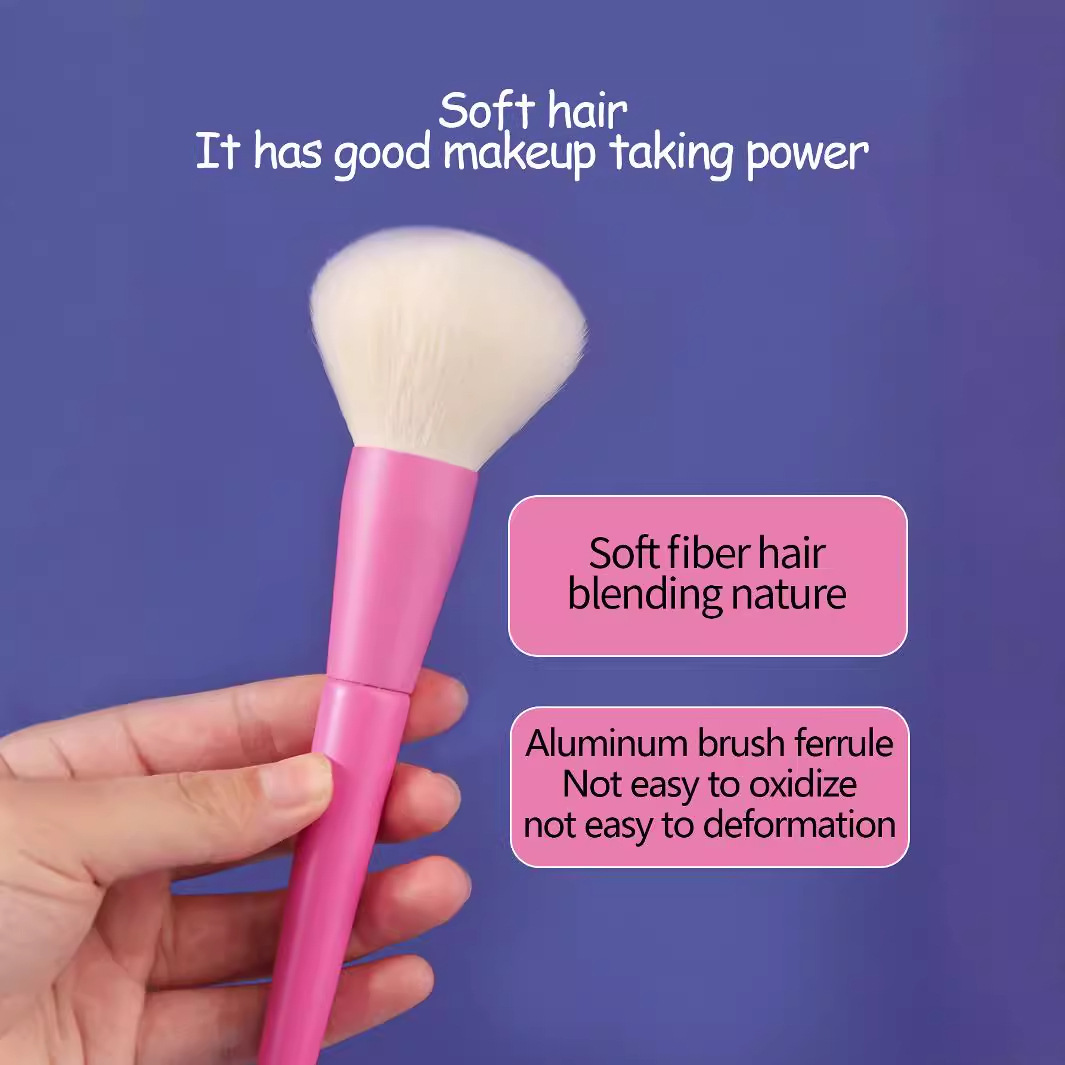 Single large-sized loose brush, soft and fluffy setting brush, honey brush, long-handled wooden makeup brush, makeup tools in stock Specification drawing