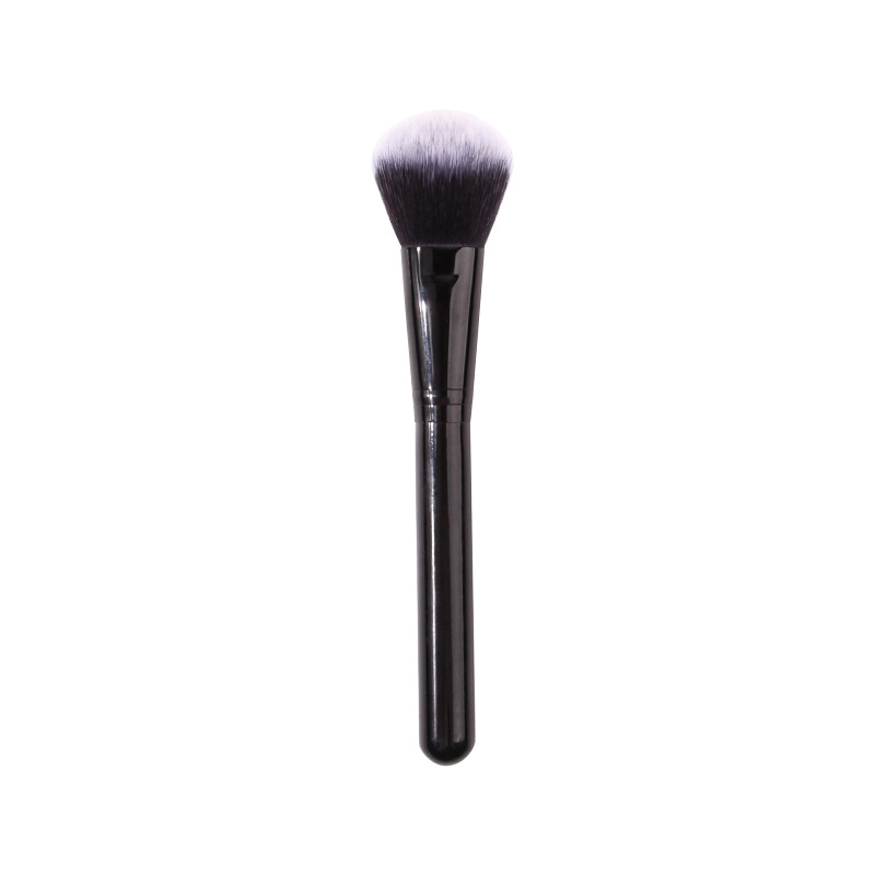 Wholesale of single loose powder brush, soft fiber bristle blush brush, portable black wooden handle setting brush and highlighter brush Item Picture