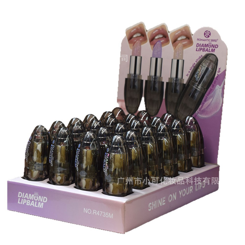 R4735M Gold Foil Jelly color-changing lipstick Lipstick ROMANTIC BIRD Moisturizing magic lipstick Item Picture