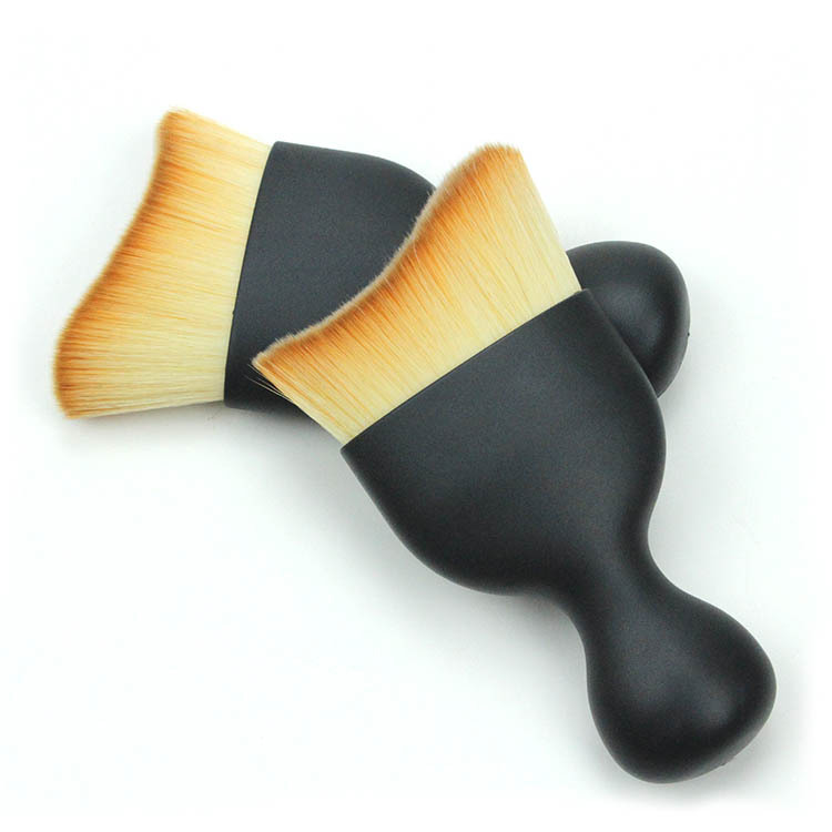 Single foundation brush, curved bristles, irregular-shaped base makeup brush, base makeup brush, makeup gift, wholesale beauty tools, curved head details Picture