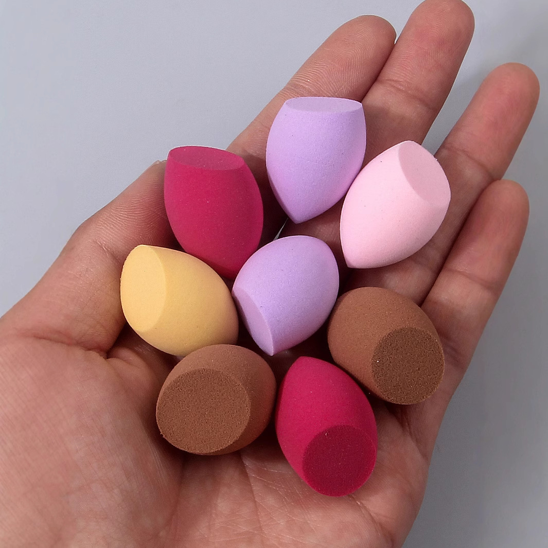 Mini Q-bouncy beauty eggs, high-quality export A-grade makeup eggs, even makeup application, travel without powder, available in stock, colors to choose from Specification drawing
