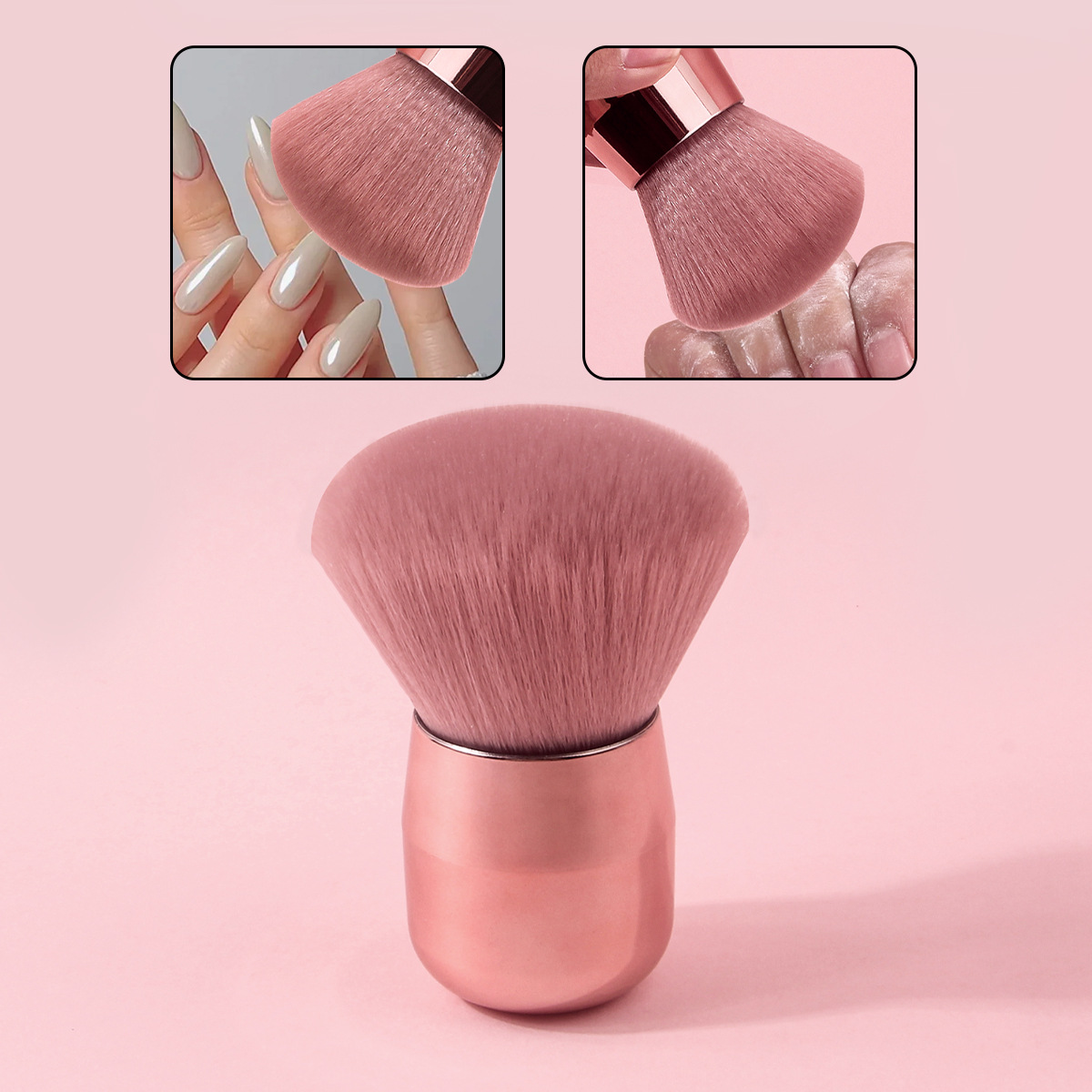 Cross-border best-selling mushroom head loose powder blush brush, fluffy powder grab, nail dust cleaning brush, makeup brush manufacturer wholesale full figure
