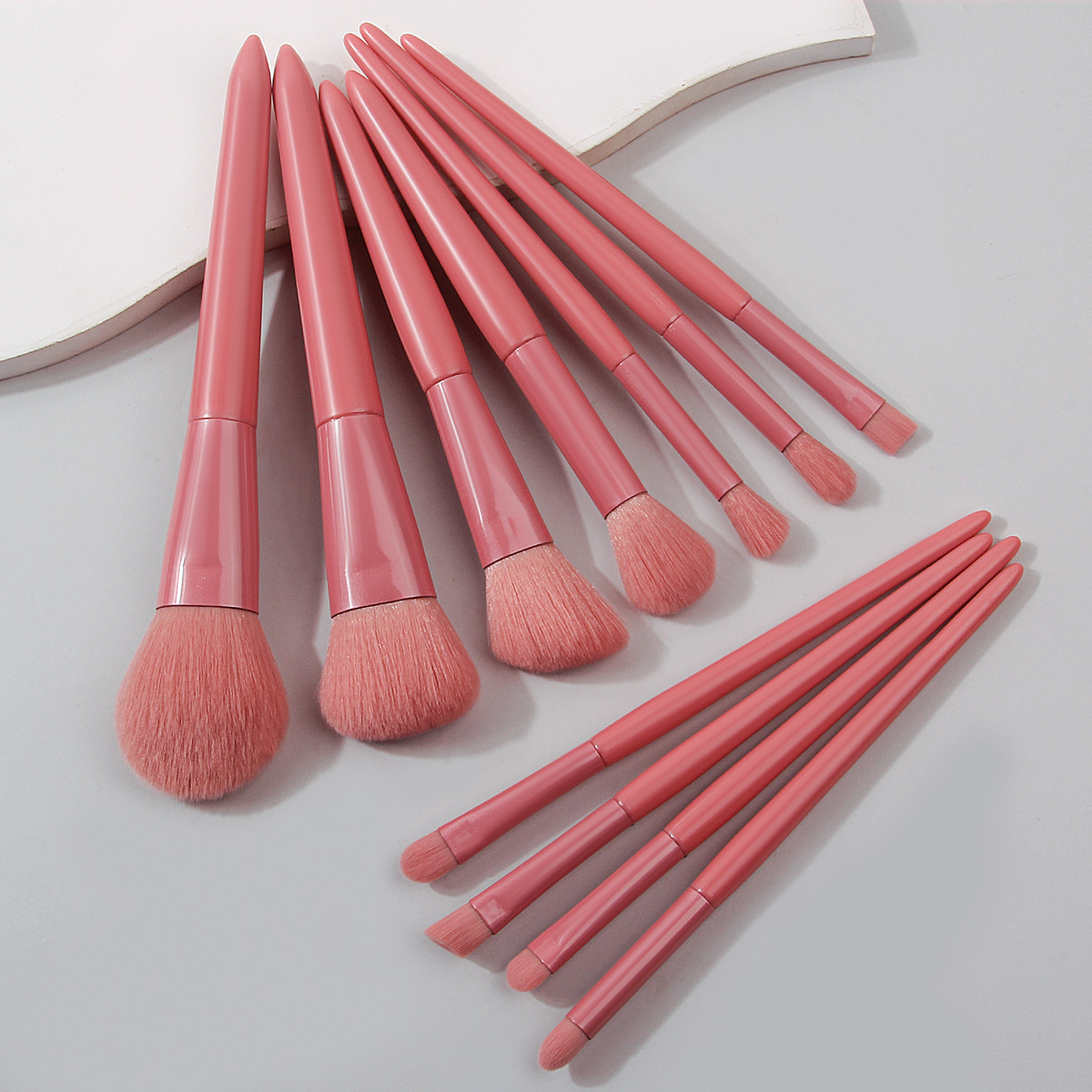 Cross-border exclusive 11-piece makeup brush set, portable, soft, setting, loose powder, eye shadow brush, in stock, dispatched instantly full figure