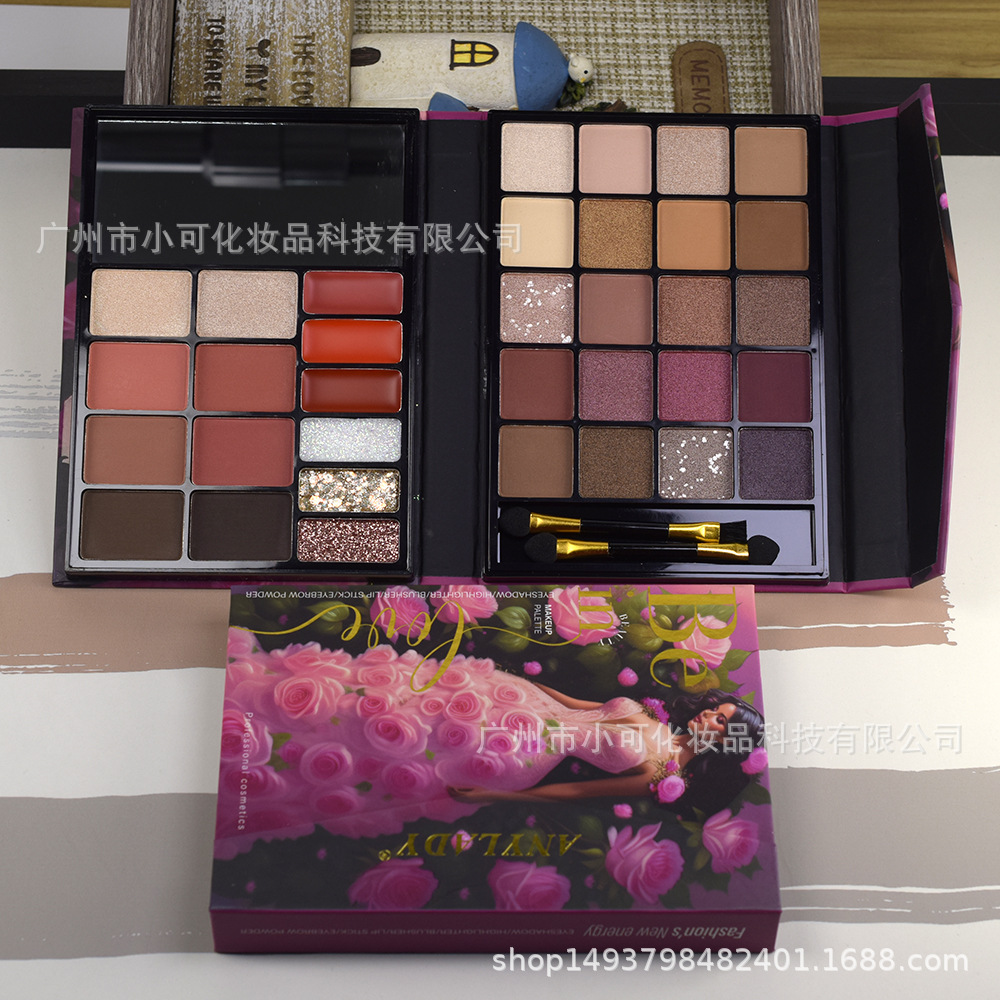 8602R Makeup Palette, Cross-border export ANYLADY Paper Eyeshadow, Blush, Highlighter Contouring, Eyebrow Powder, Golden Onion Lipstick Specification drawing