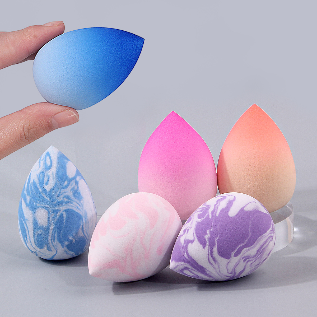 Gradient color sponge beauty egg Dry and wet dual-purpose makeup powder puff super soft makeup egg Foundation liquid Special makeup egg details Picture