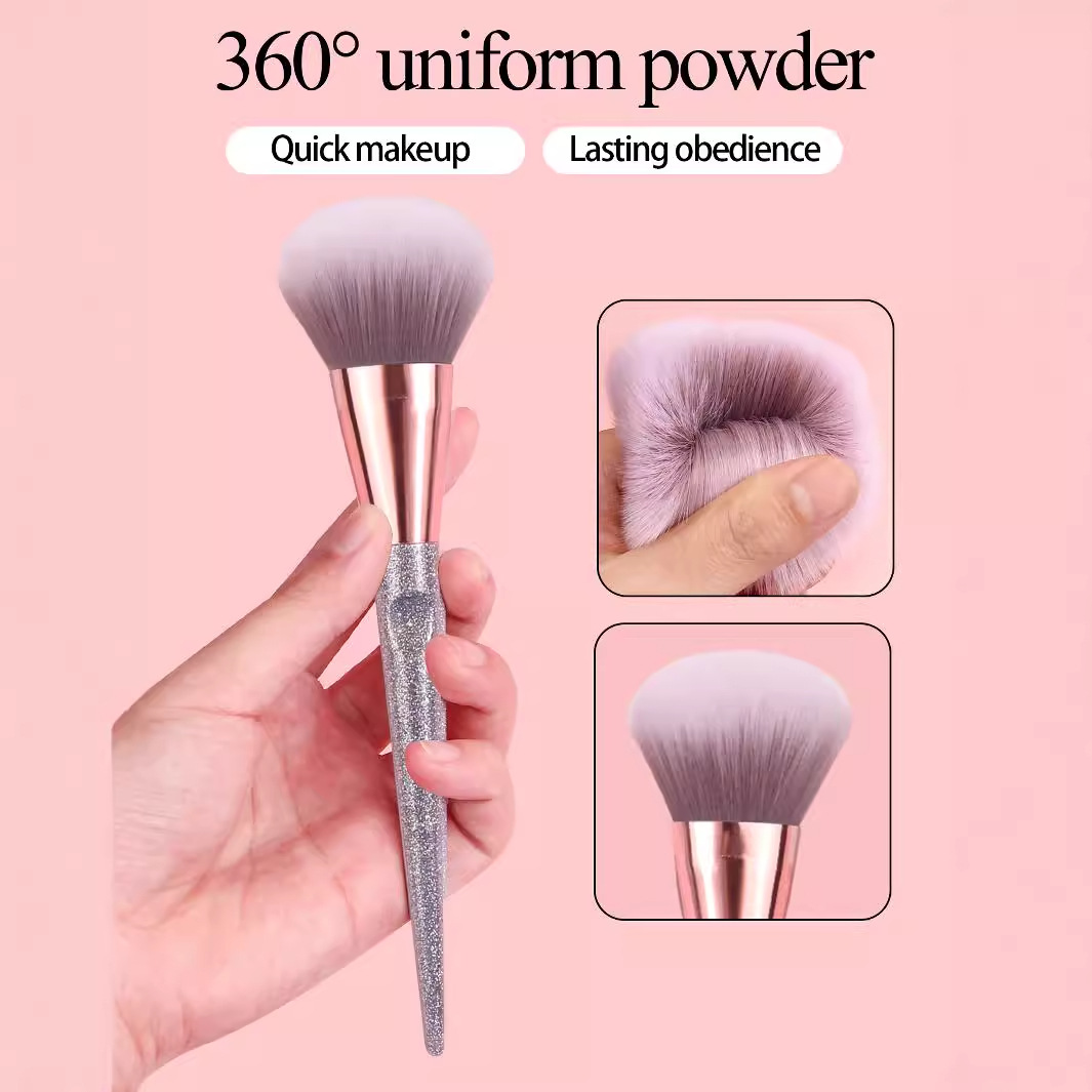High appearance level single piece in stock, loose brush, soft fiber bristle setting brush, blush brush, beginner's affordable makeup brush details Picture
