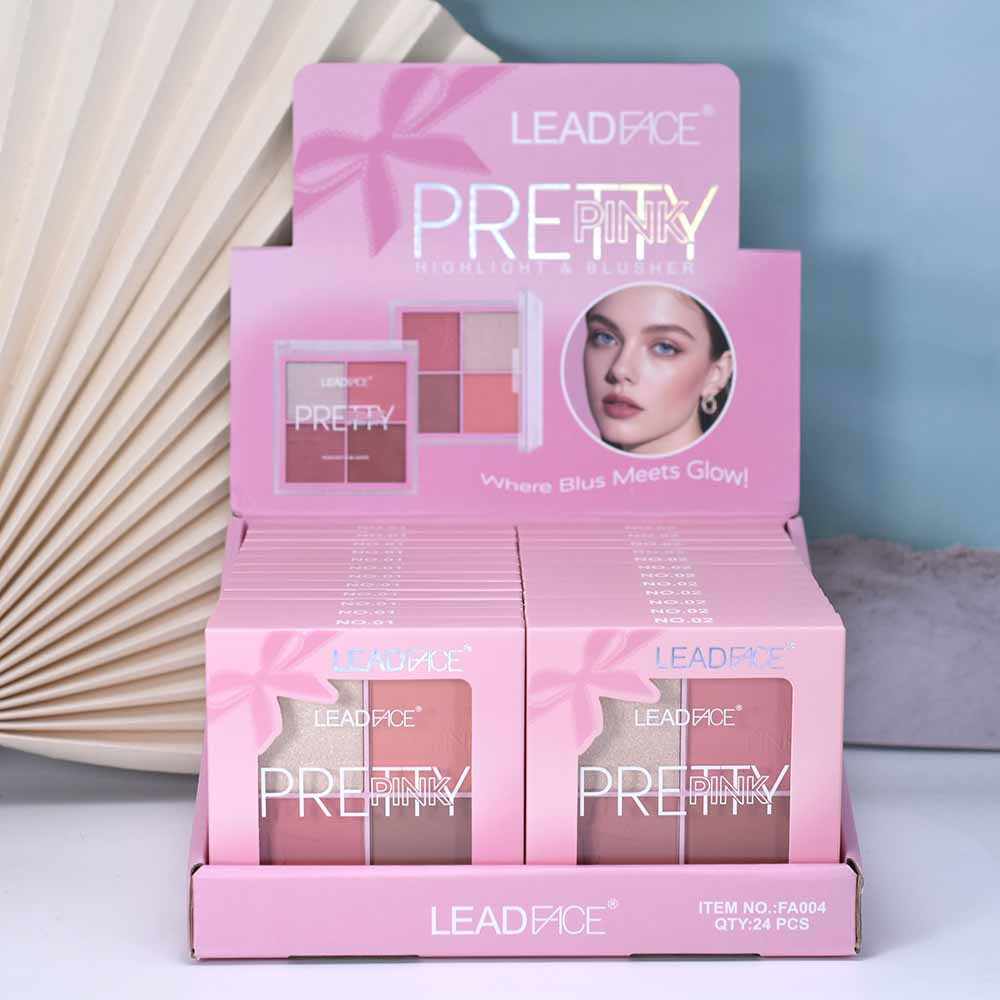 FA004 High-gloss Brightening LEADFACE's new 2025 Nine-Color matte Blush Blush Makeup Palette BLUSHER full figure