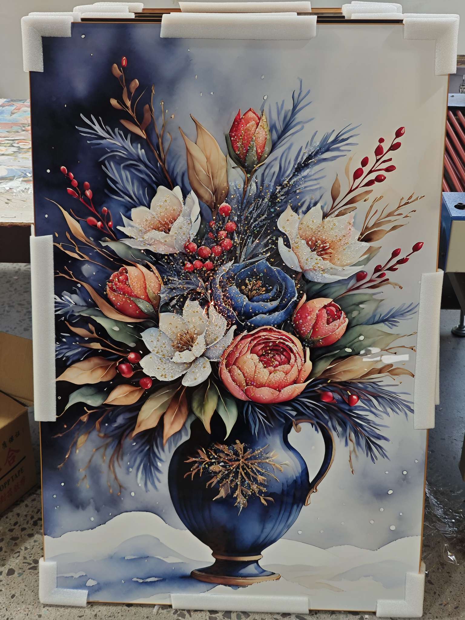 晶瓷画钻石画沙发背景画立体画钻石画产品图