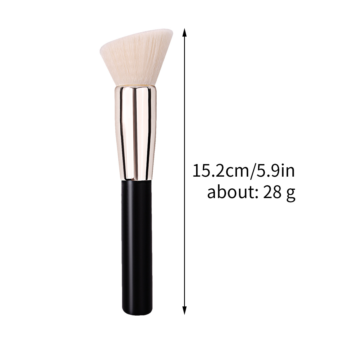 New fluffy angled contouring brush, large shadow blush brush, soft bristle facial contour side profile makeup brush Item Picture