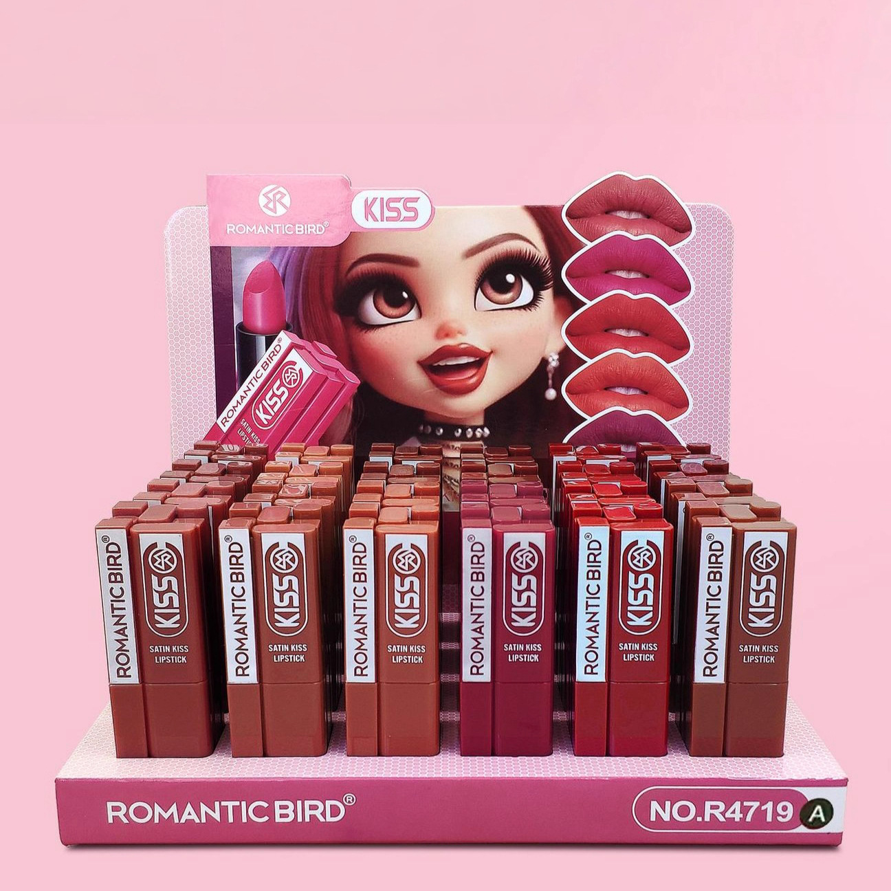 New packaging only for export collection ROMANTIC BIRD matte LIPSTICK 12-color mixed Lipstick Velvet Specification drawing