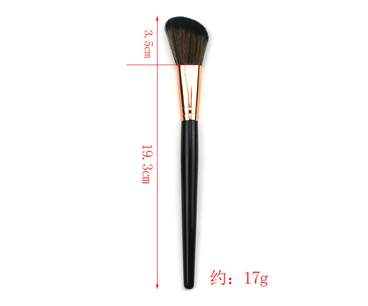 Single-piece imitation grey mouse hair slanted blush brush, slanted contouring makeup brush, facial contour setting and beauty tools wholesale details Picture