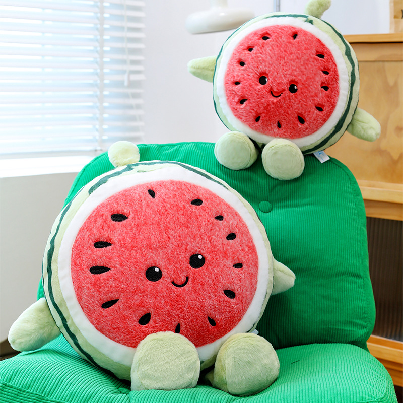Douyin's summer Run Run Watermelon plush toy, a fruit pillow doll for girls' dormitory, a birthday gift Specification drawing