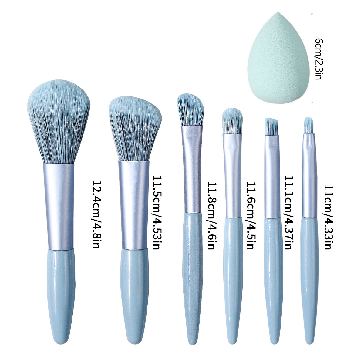New 6-piece soft-bristled makeup brush set, eyeshadow brush, blush brush, portable beauty tools, complete makeup brush set Application Scenario