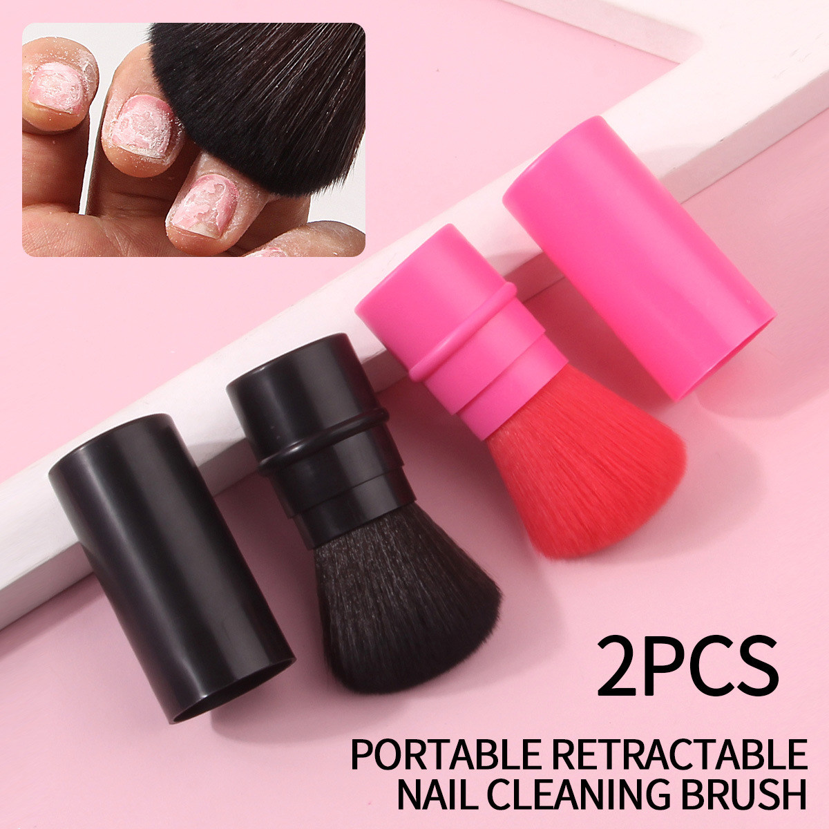 Multi-functional large-bristled loose brush, non-shedding, telescopic brush, setting brush, exquisite telescopic cover makeup brush in stock full figure