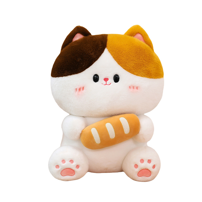 Cute and adorable baguette cat plush toys, kitten dolls, stuffed toys, and children's throw pillows as gifts Item Picture