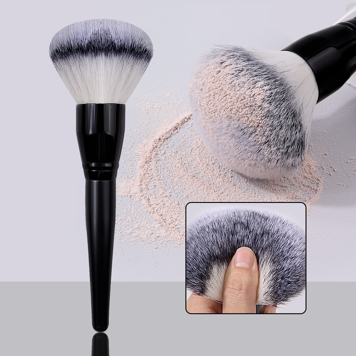 Single large loose brush, super large, fluffy and soft setting brush, handcrafted blush brush, multi-functional beauty tool full figure