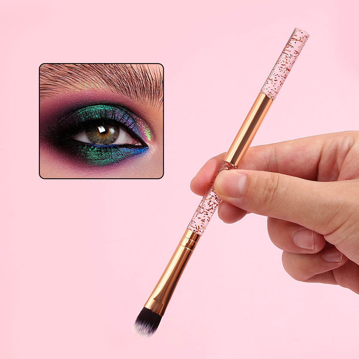 Single fine sparkling eye makeup brush, eyeshadow brush, blending brush, beginner's multi-functional eye makeup brush, cross-border bestseller details Picture