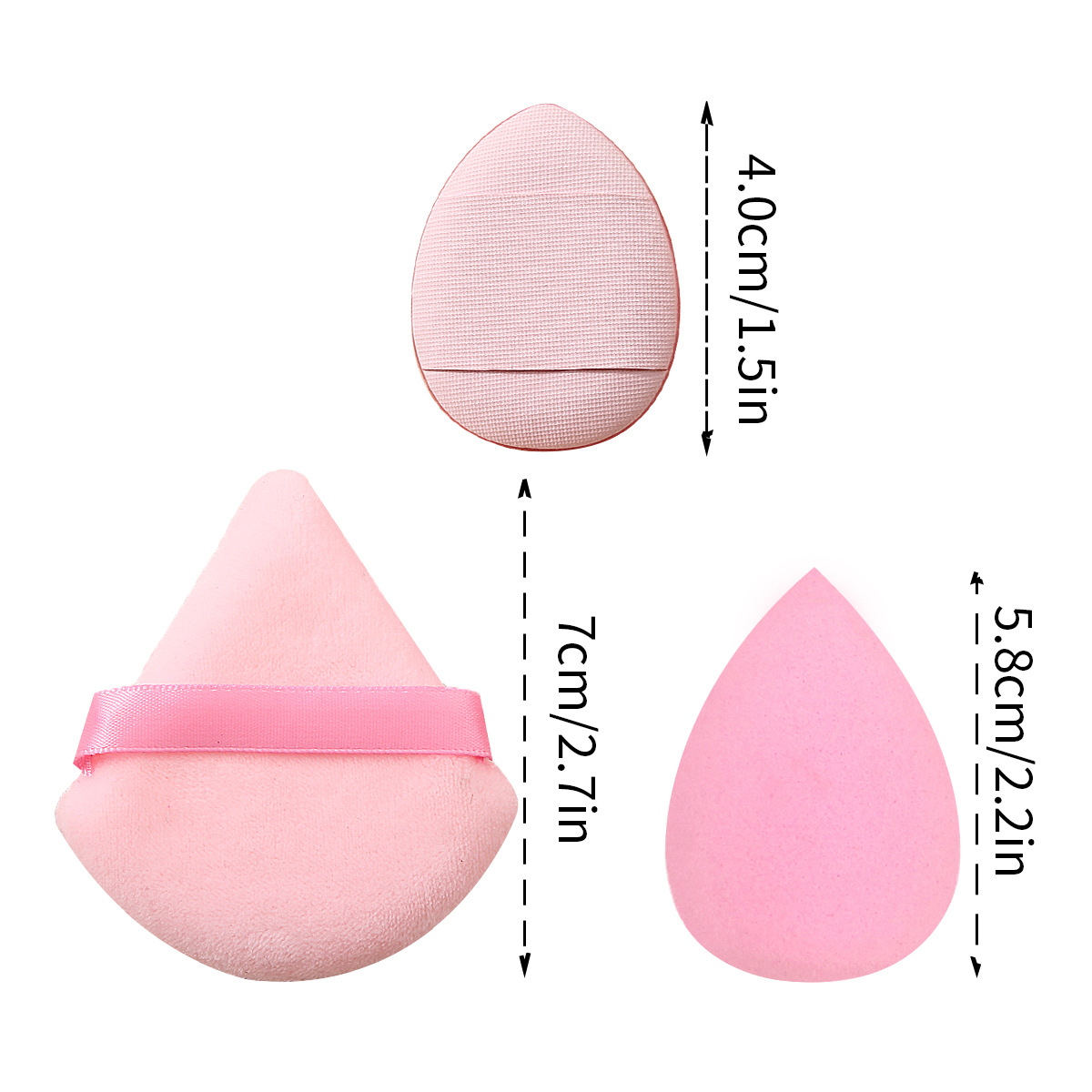 Portable triangular powder puff for setting, hand-hooked cotton honey powder, cushion powder puff, water drop sponge egg, thumb concealer powder puff Application Scenario