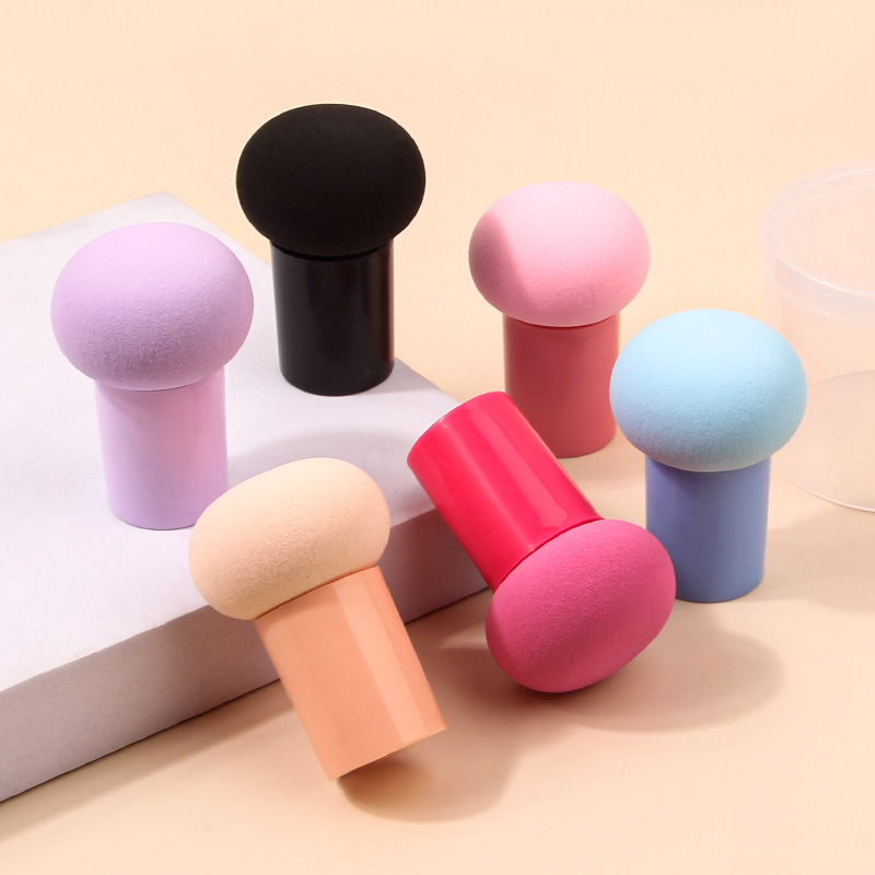 Mushroom-shaped powder puff base brush expands when exposed to water BB blush makeup egg dry and wet dual-purpose hydrophilic makeup tool details Picture