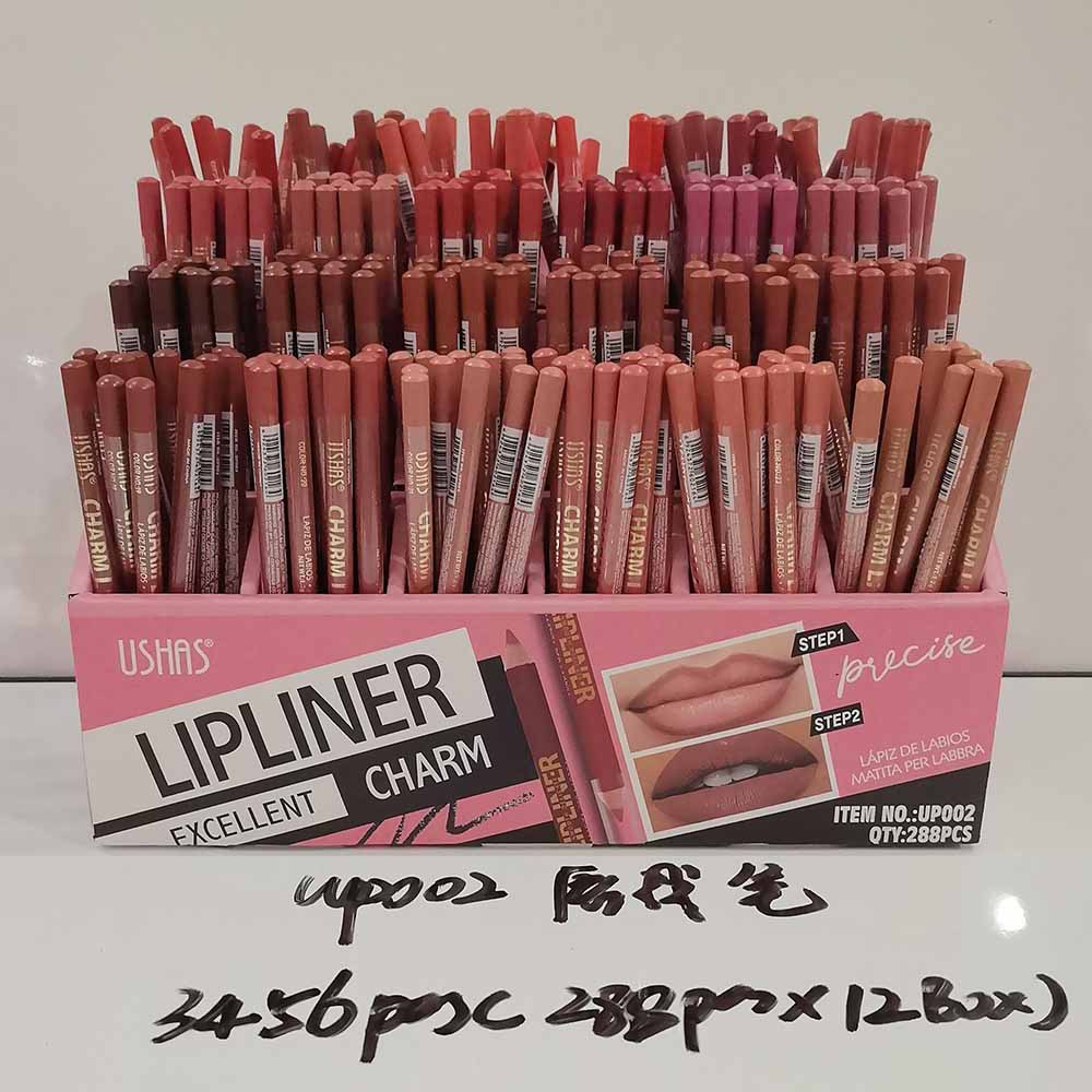 Only export [USHAS] P1202 multi-color red nude lip liner pen, multi-purpose makeup pen with pen holder full figure